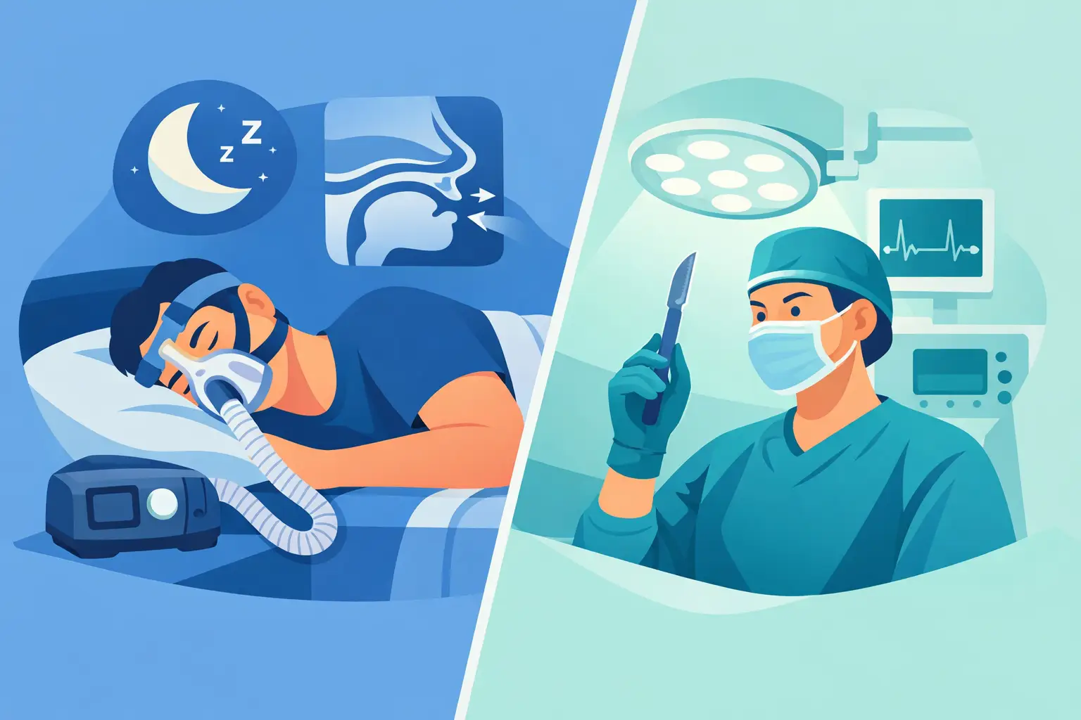 CPAP versus cirurgia para apneia: qual escolher?